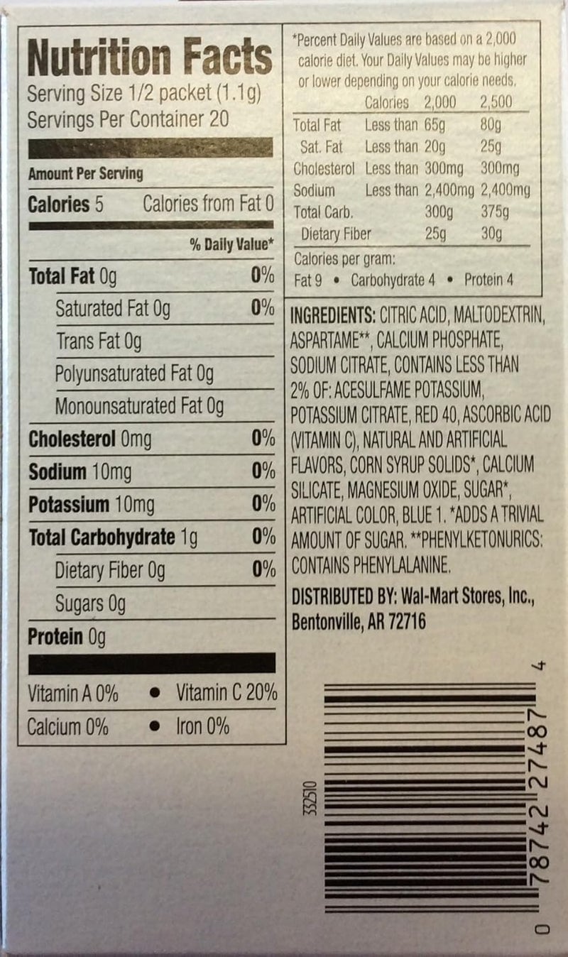 Great Value Sugar Free Fruit Punch Drink Mix - Image 2